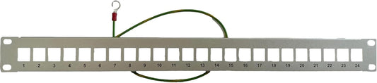 24 Port Keystone Patch Panel (Blank Patch Panel for Keystone Jacks/Keystone Panel) Unifi Silver Color Silver