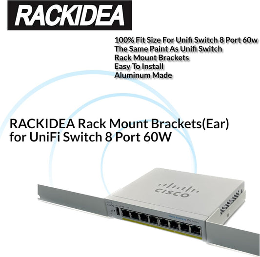 RI-UB8RMBA60 | Rack Mount Brackets(Ear) for UniFi Switch 8 Port 60W