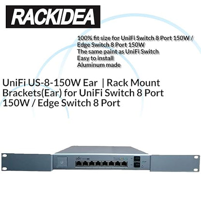 RI-UB8RMBA | Rack Mount Brackets(Ear) for UniFi Switch 8 Port 150W / Edge Switch 8 Port