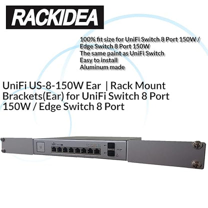 RI-UB8RMBA | Rack Mount Brackets(Ear) for UniFi Switch 8 Port 150W / Edge Switch 8 Port