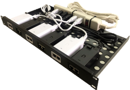 RI-UB6A | Rack Mount Kit for Ubiquiti PoE Adapter - no Include PoE adapters and Power Extension